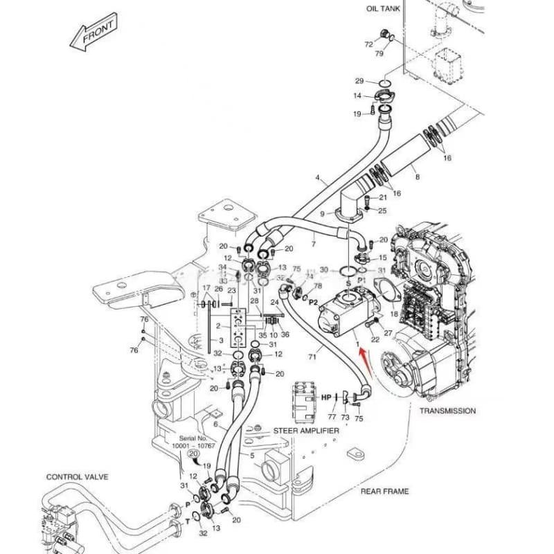 Doosan 401-00354A hydraulic vane pump for DL300A (1)
